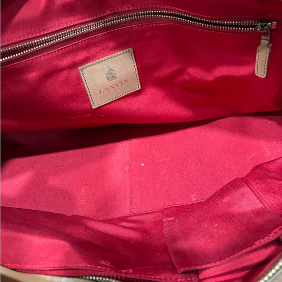 Vintage Lanvin JL Brown Calfskin Leather Bowling Bag - Picture 9 of 10